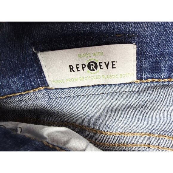 Calvin Klein Size 27X27 Womens Mid Rise Skinny Blue Denim Repreve 5 Pocket Jeans - Picture 8 of 14
